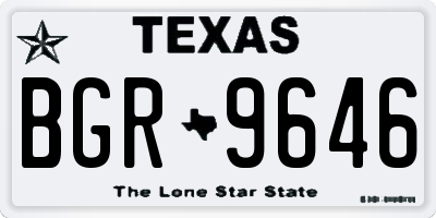 TX license plate BGR9646