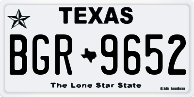 TX license plate BGR9652