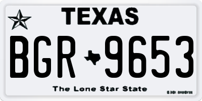 TX license plate BGR9653