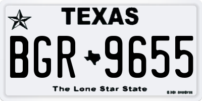 TX license plate BGR9655