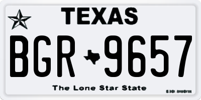 TX license plate BGR9657