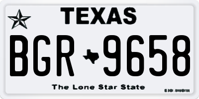TX license plate BGR9658
