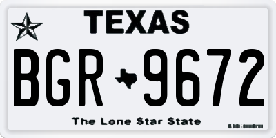 TX license plate BGR9672