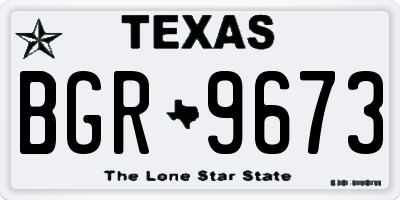 TX license plate BGR9673