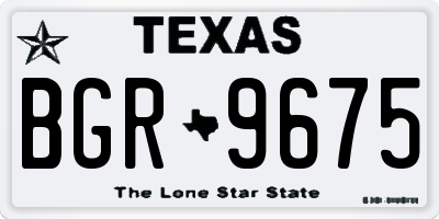 TX license plate BGR9675