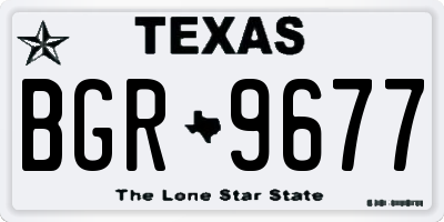 TX license plate BGR9677