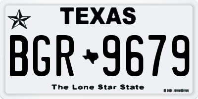 TX license plate BGR9679