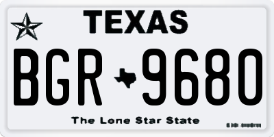 TX license plate BGR9680
