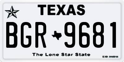 TX license plate BGR9681