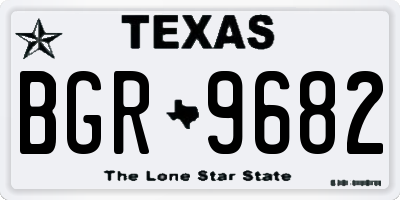 TX license plate BGR9682