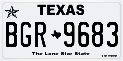 TX license plate BGR9683