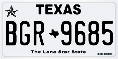 TX license plate BGR9685