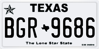 TX license plate BGR9686