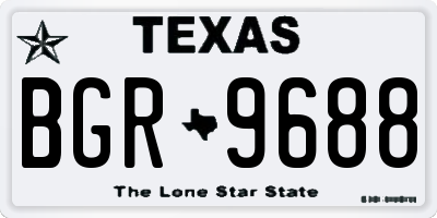 TX license plate BGR9688