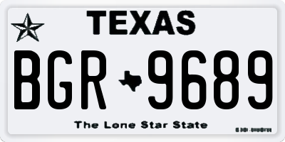 TX license plate BGR9689