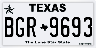 TX license plate BGR9693