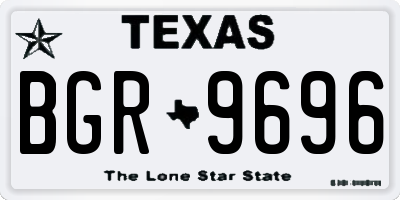TX license plate BGR9696
