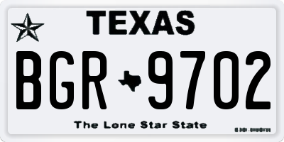 TX license plate BGR9702
