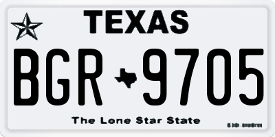 TX license plate BGR9705