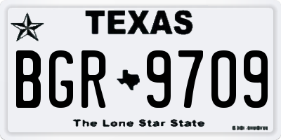 TX license plate BGR9709