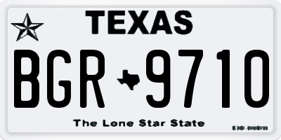 TX license plate BGR9710