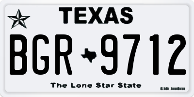 TX license plate BGR9712