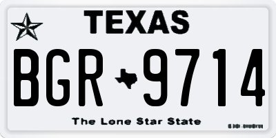 TX license plate BGR9714