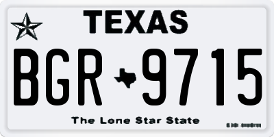 TX license plate BGR9715