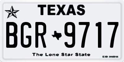 TX license plate BGR9717