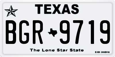 TX license plate BGR9719