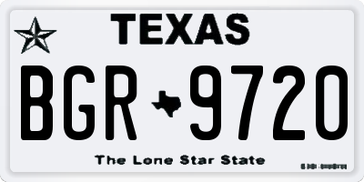 TX license plate BGR9720