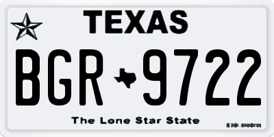 TX license plate BGR9722