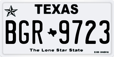 TX license plate BGR9723