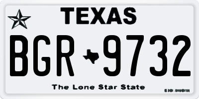 TX license plate BGR9732