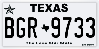 TX license plate BGR9733