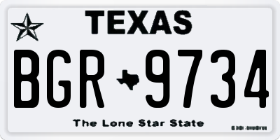 TX license plate BGR9734
