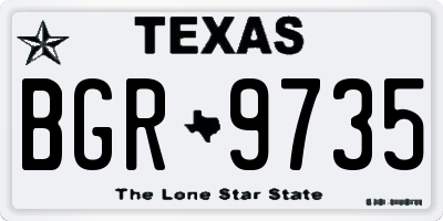 TX license plate BGR9735