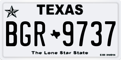 TX license plate BGR9737
