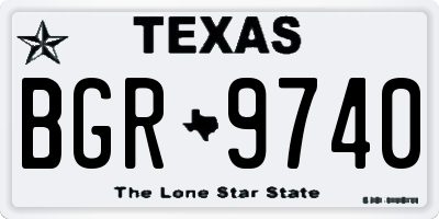 TX license plate BGR9740