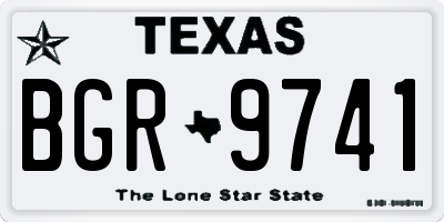 TX license plate BGR9741