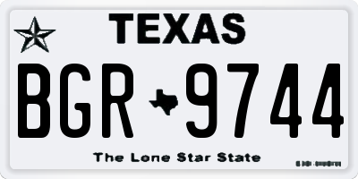 TX license plate BGR9744