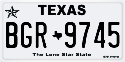 TX license plate BGR9745