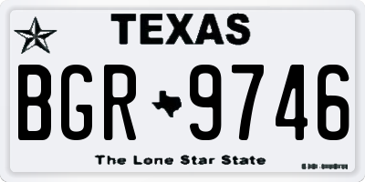 TX license plate BGR9746