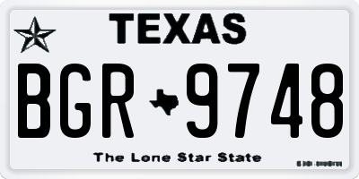 TX license plate BGR9748
