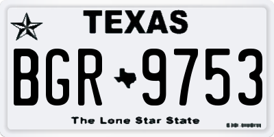 TX license plate BGR9753