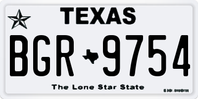 TX license plate BGR9754