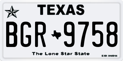 TX license plate BGR9758