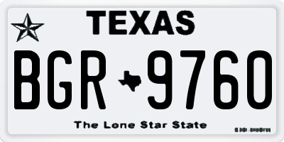 TX license plate BGR9760
