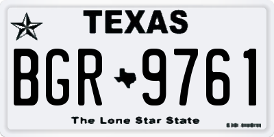 TX license plate BGR9761
