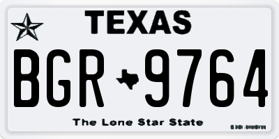 TX license plate BGR9764